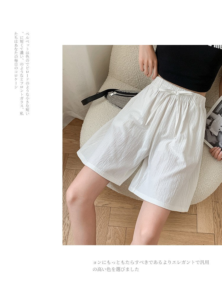 Women shorts Summer Casual Solid Cotton Linen shorts high waist loose shorts for girls Soft Cool female shorts M-3XL