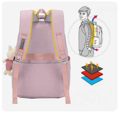 Girl School Bag Backpack Back Pack For Teenager Women Children Female Pink Schoolbag Primary High Bagpack Class Teens Child Kids