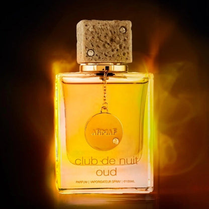 Armaf Club de Nuit Oud Eau de Parfum 105ml Original Perfumes Árabes Nobres Luxuosos Dubai Duradouro Âmbar Amadeirado Perfume de Feromônio Maquiagem