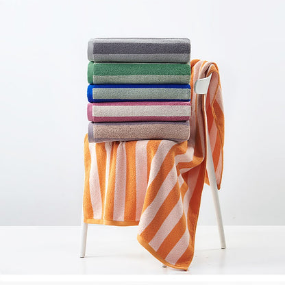 Battilo Plaid Cotton Bath Towels Set Soft Absorbent Daily Cleansing Face Hand Towel Set Patterned Lightweight Towel for Bathroom