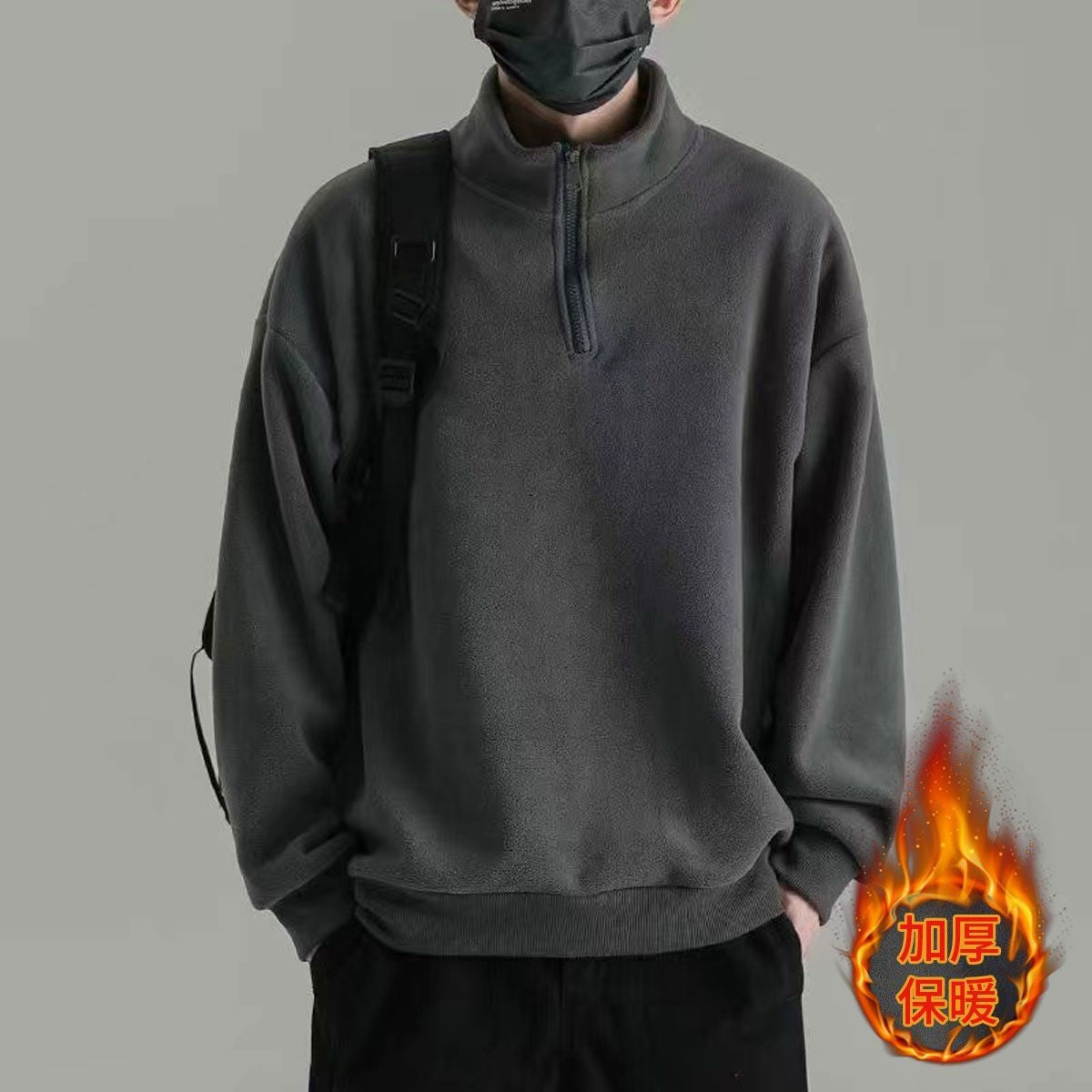 Men's Simplicity Plus Size Solid Casual Hoodies Sweatshirts Autumn Winter New Long Sleeve Korean Tops Casual Fashion Men Clothes