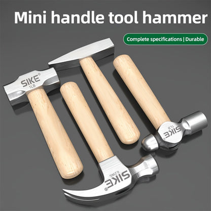 Mini Hammer High Carbon Steel Hammer Solid Wood Short Handle Octagonal or Round Head Hammer Small Manual Hardware Tool