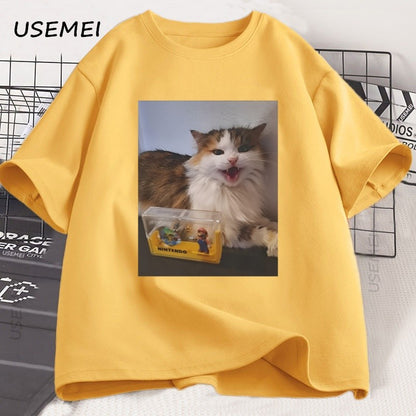 Forsaken Skin 007n7 Love Cat T Shirt Men Women Game Cosplay Tshirt Funny Graphic Tees Cotton Short Sleeve Round Neck T-shirt