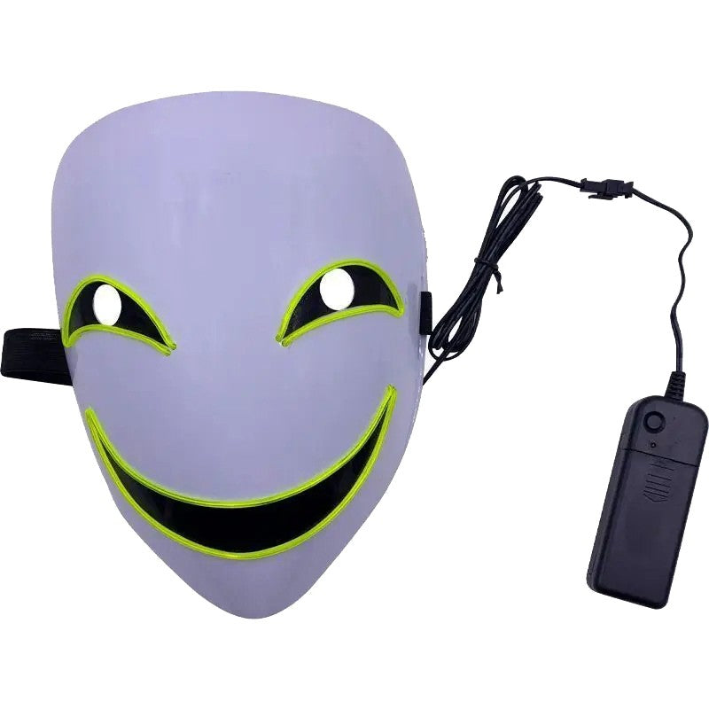 New Creative LED Halloween Clown Glow Mask White Green Blue Red Crying Smile Clown,