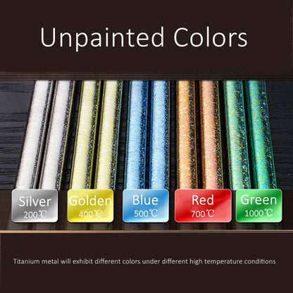 10 Pcs of Pure Titanium Chopsticks in 5 No Paint Different Colors Ultra Light 8g/pcs 23cm Chopstick Good for Family Health