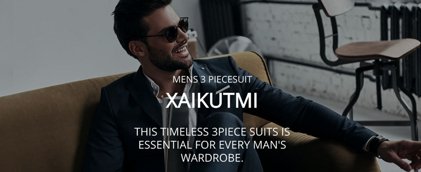 Men's Three-piece Suit Herringbone Pattern Single Breasted Slim Fit Suits for Men Suit Set Luxury 2025 Costumes Man Formal Suits