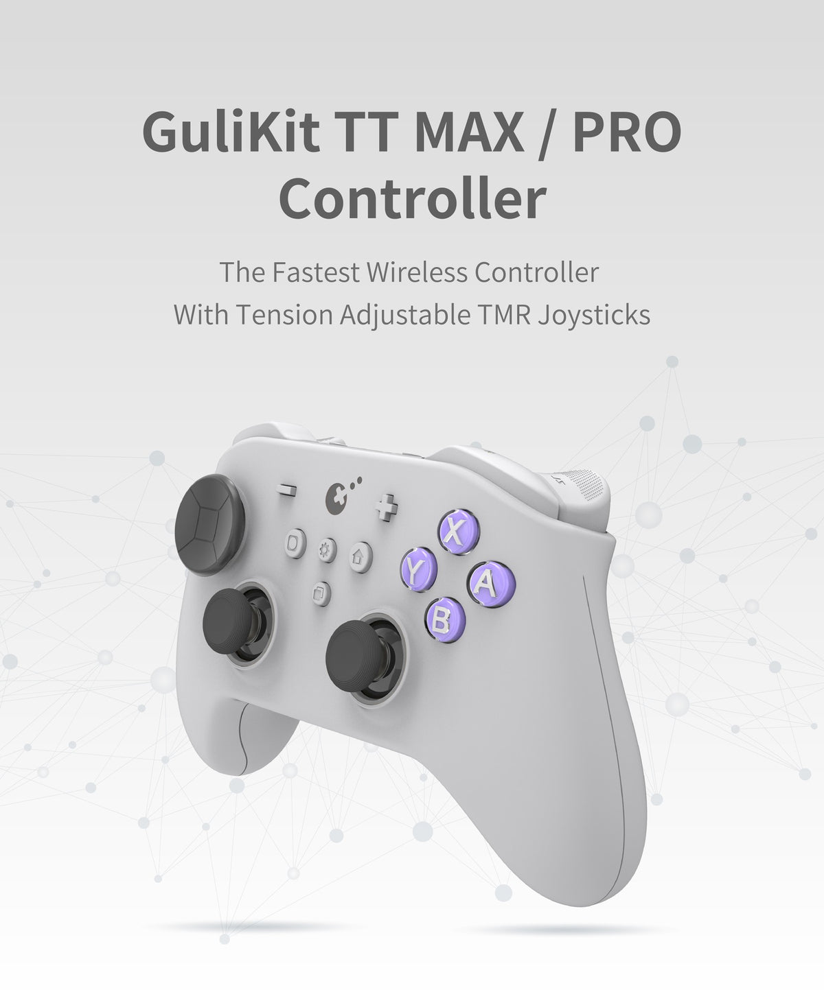 GuliKit TT Max Wireless Controller for Nintendo Switch 1/2 with Tension Adjustable TMR Joysticks for Windows Android iOS