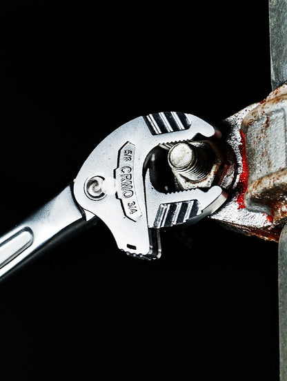 Chave Catraca de Mola com Travamento Automático, Chave Garra de Caranguejo Industrial Pesada, Mandíbula Larga Ajustável para Fabricação de Tubos Automotivos