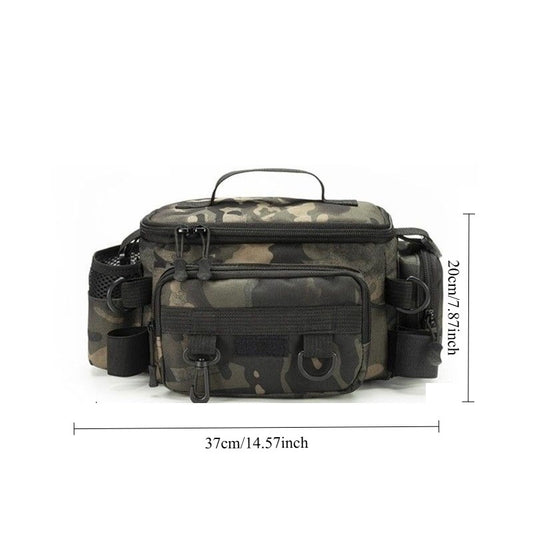 Fishing Lure Waist Bag Crossbody Multifunctional Storage , Waterproof , Large Capacity Fishing Rod Accessory Fishing Rod Bag