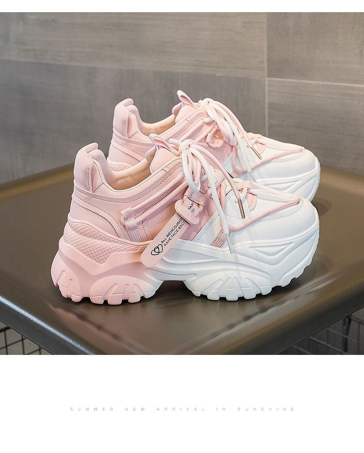 Women's Shoes Casual Shoes Spring Sneakers Platform Woman-shoes Tennis Female Fashion Thick Sole 2024 Roses Trainers Increased I