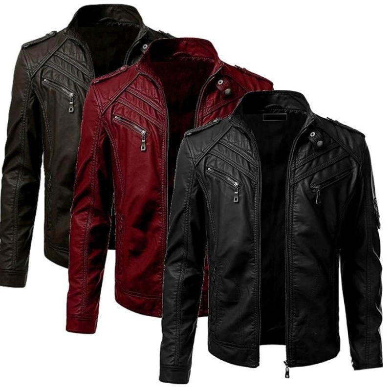 Men Faux Leather Jacket Motorcycle 5Xl Men Jackets Black Jaqueta De Couro Masculina Outwear Male Slim Fit Pu Leather Coats Man