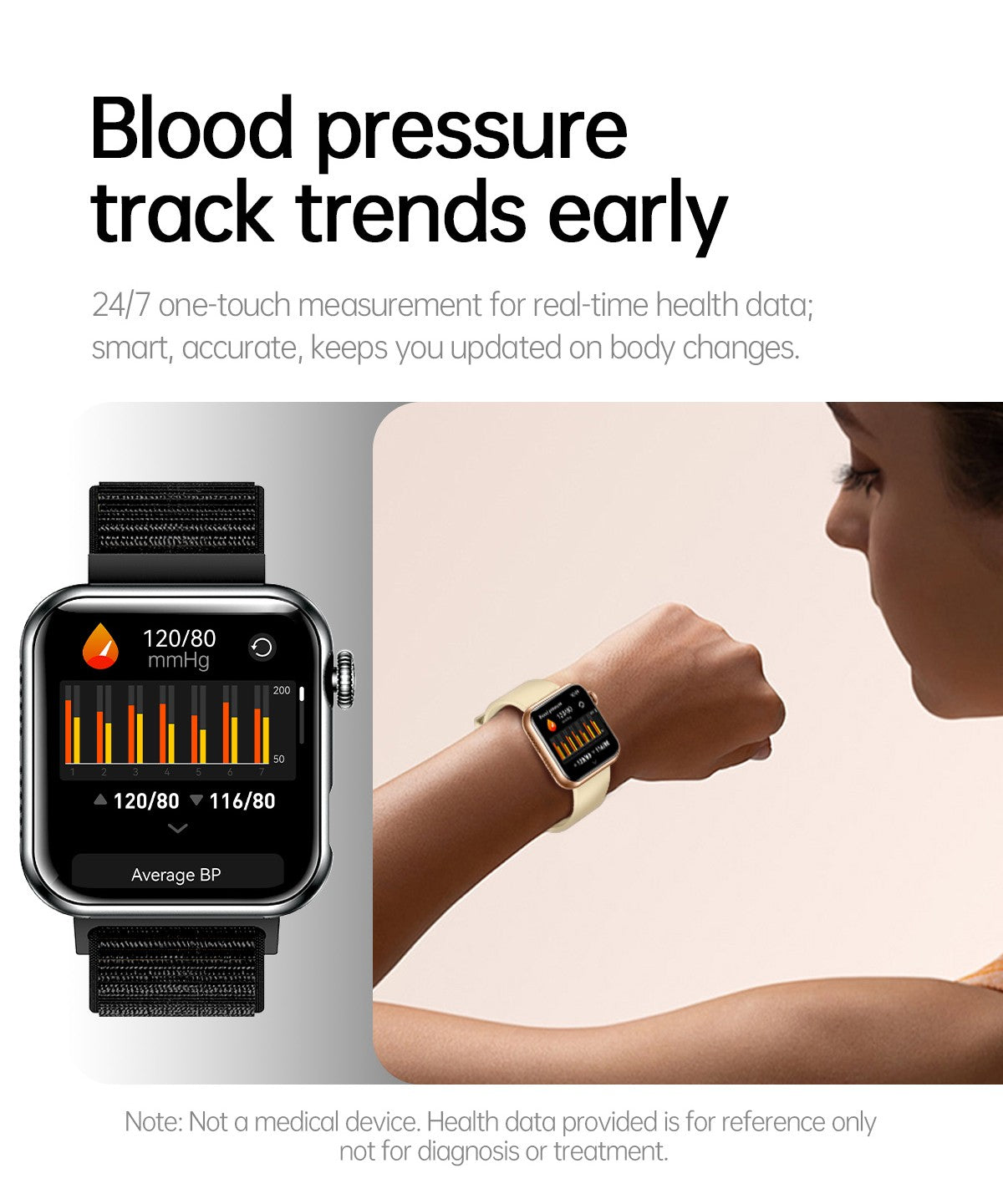 2025 Novo Smartwatch Feminino de LED com IA, Diagnóstico Inteligente, Monitor de Saúde HRV+PPG, Pressão Arterial, Oxigênio no Sangue, IP68, NFC?