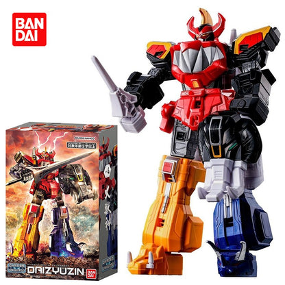 Bandai DX Mighty Morphin Power Rangers Anime Daizyuzin Action Figures Kyoryu Sentai Zyuranger Modelos de Brinquedo Presente