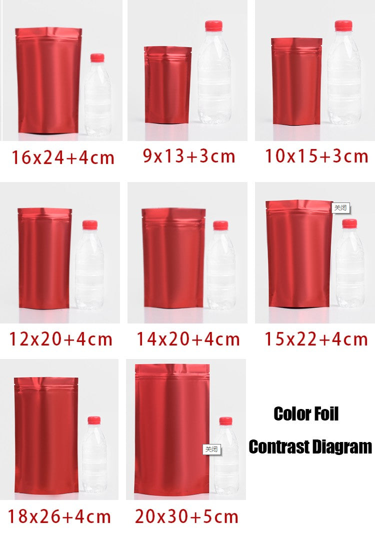 50Pcs/Lot Custom Printed With LOGO Resealable Mylar Bags Stand Up Ziplock Packaging Pouch