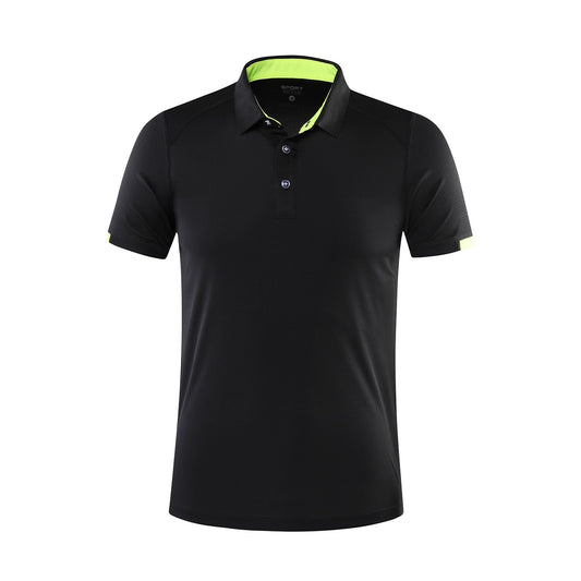 Quick Drying Short Sleeved Polo Shirt Golf Company Group Brand Breathable Lapel Sports Short Sleeved 8-Color Large