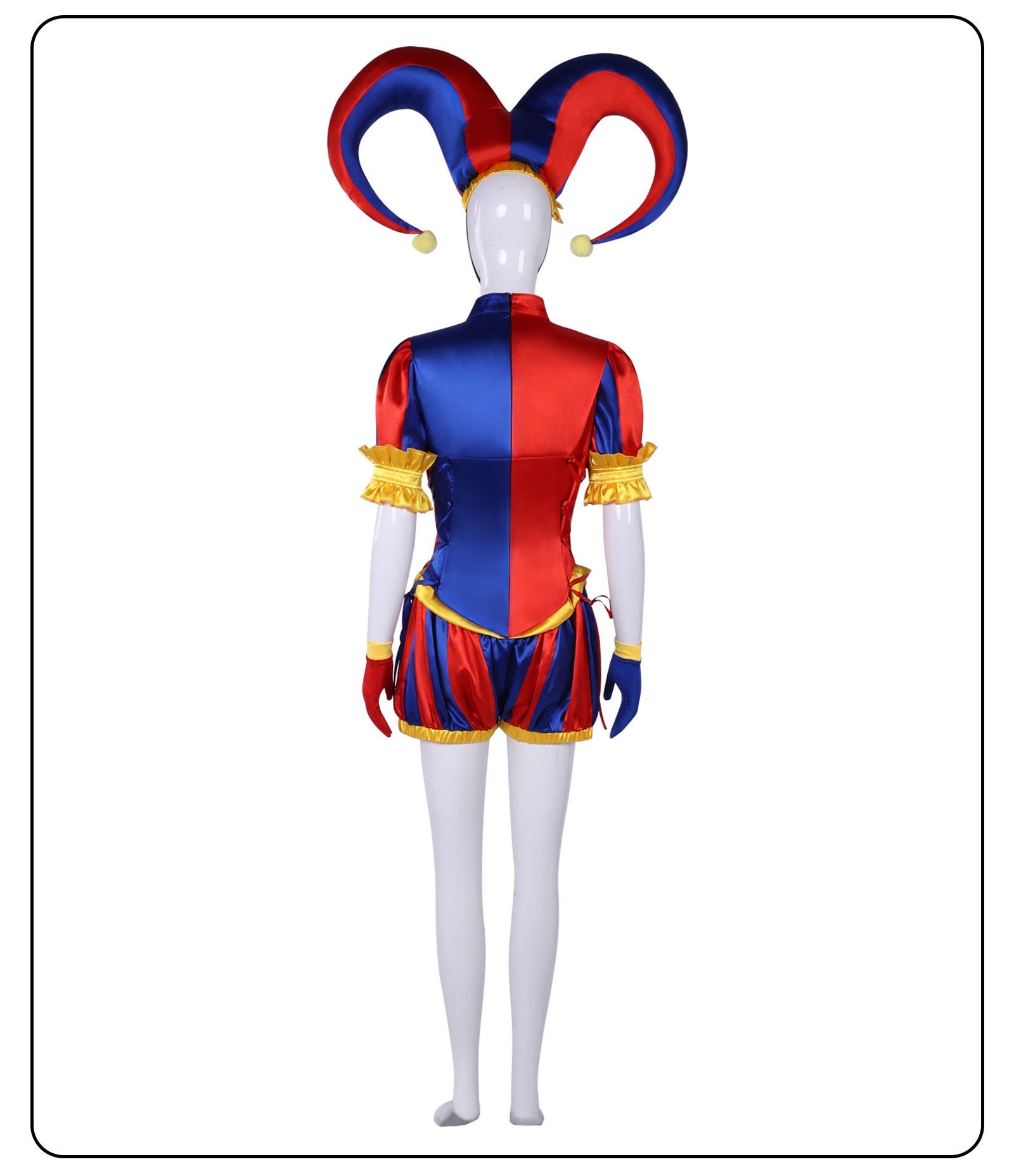 Hazbin Hotel Fizzarolli Cosplay Costume The Amazing Digital Circus Pomni Pierrot Harlequin Clown Outfit Halloween Party Costume
