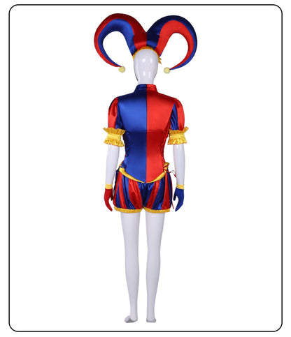 Hazbin Hotel Fizzarolli Cosplay Costume The Amazing Digital Circus Pomni Pierrot Harlequin Clown Outfit Halloween Party Costume
