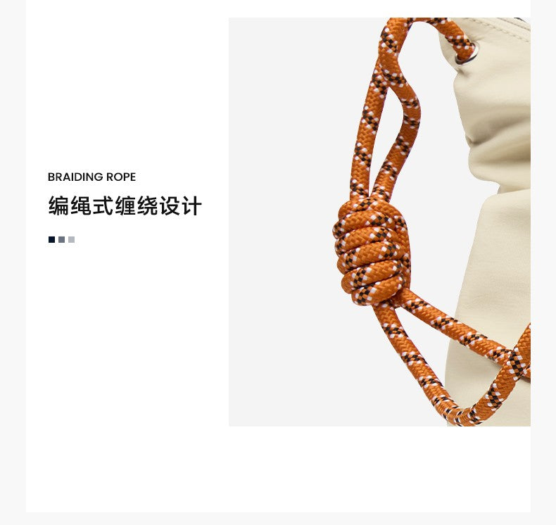 LEE Unisex Denim Blue Soft Pillow Shoulder Bags Beige Casual Simple Utility Light Ladies Large High Capacity Hobo Crossbody Bag