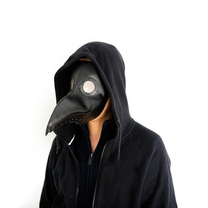 New Funny Medieval Steampunk Plague Doctor Bird Mask Latex Punk Cosplay Masks Beak Adult Halloween Event Cosplay Props Black