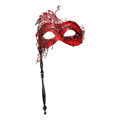 Half-face Handheld Masquerade Masks Masquerade Ball Props Carnival Party Lace Peacock Mask Costume Party Deecor with Stick