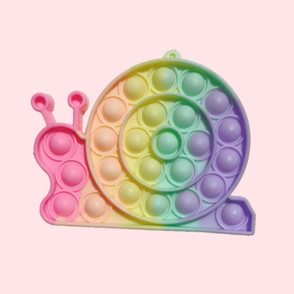 1-5PCS Rainbow Silicone Decompression Toys Cute Styles Bubble Finger Game Stress Relief Squeeze Sensory Toys Fun Party Favors