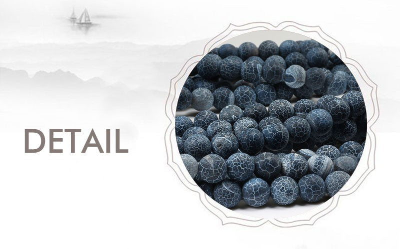 Pulseira Feminina/Masculina Ajustável Desgastada Preta, com Contas, Haltere, Joias de Yoga, Braceletes Originais