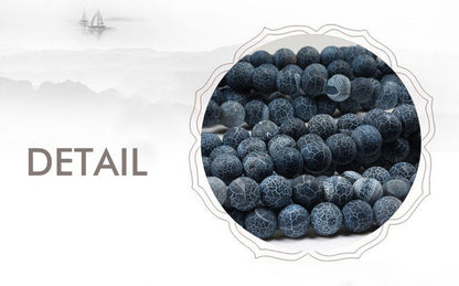 Pulseira Feminina/Masculina Ajustável Desgastada Preta, com Contas, Haltere, Joias de Yoga, Braceletes Originais