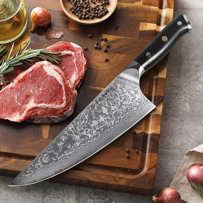 TURWHO 8.5" Kitchen Gyuto Knives 67 Layer Damascus Steel Professional Chef Knife Sharp Meat Cleaver Slicing Kitchenware Tools