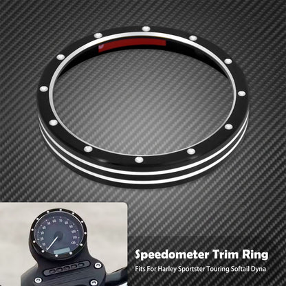 Acabamento do velocímetro de motocicleta Capa da moldura Billet CNC para Harley Sportster 883 1200 XL XR Iron Dyna Street Bob Low Rider