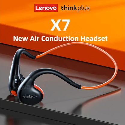 Original Lenovo X7 Air Conduction Headphone Wireless Bluetooth 5.3 Earphones Bone Conduction Sports Headset Outdoor EarHook Mic