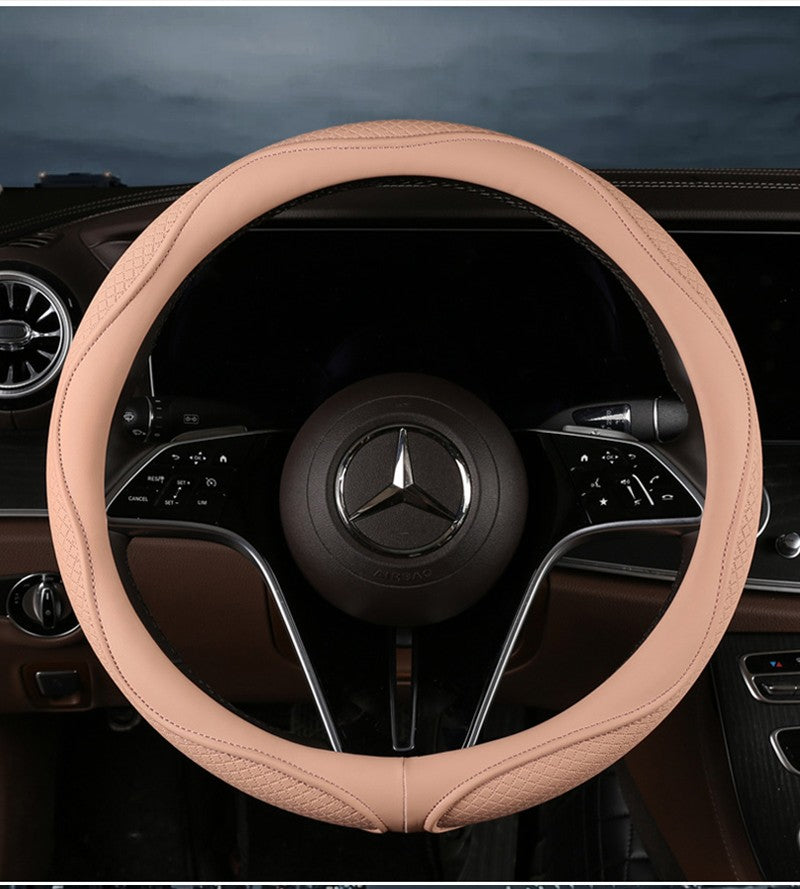 Motopets Carro Anti-Derrapante Capa de Volante em Couro Capa Protetora de Volante Universal Estilo Fashion 38cm Tipo O D