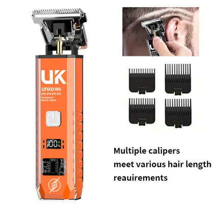 Professional Cordless Hair Clipper, Rechargeable Electric Hair Trimmer for Men Kids Home & Salon Use
