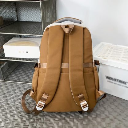 Mochila de Computador Original, Grossa e de Grande Capacidade, Estilo Universitário, Adequada para Estudantes Universitários em Deslocamento, Mochila Portátil para Atividades ao Ar Livre