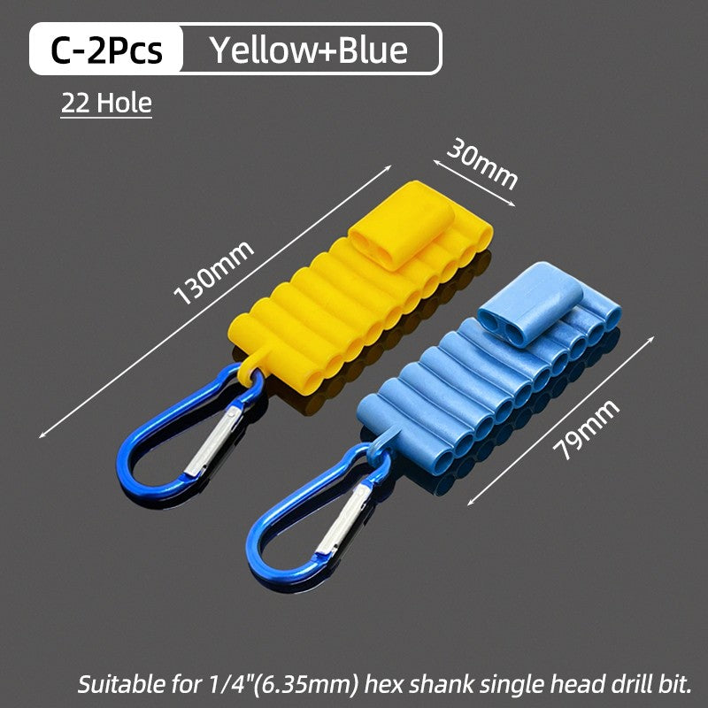 Suporte de Bits de Chave de Fenda Hexagonal de 1/4" Portátil Estojo Organizador com 10/22 Furos para Armazenamento de Bits de Broca para Cabeças de Chave de Fenda Ferramentas de Estojo