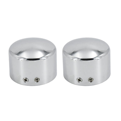 2 peças Tampa do Eixo Dianteiro da Motocicleta Porca Capa Parafuso Preto/Cromado Para Harley Touring Softail Breakout Dyna Street Bob V-Rod Sportster