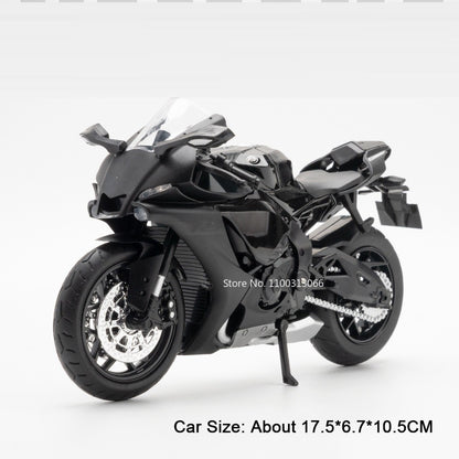 Modelos de Motocicletas 1:12 Honda CB400F R1 Carros de Brinquedo com Luz Musical Direção de Roda Miniatura de Motocicleta Ornamento de Mesa de Escritório