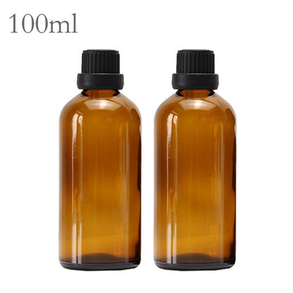 5/10PCS 100ML  Amber Brown Drop Bottle Massage Oil Pipette Glass Aromatherapy Liquid for Essential Basic  Bottles Refillable