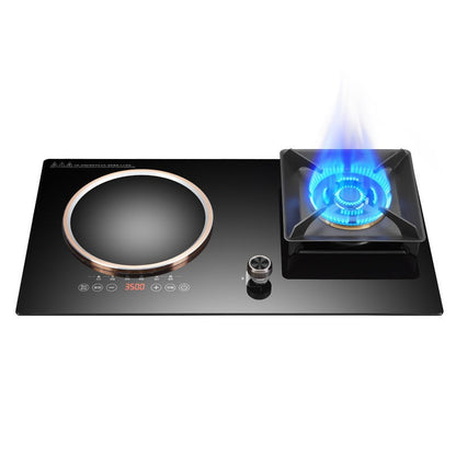 Dual Fuel 3500W Gas Electric Cooker Household Concave Induction Cooktop Class Energy Built-in Countertop Natural Gas Easy Table