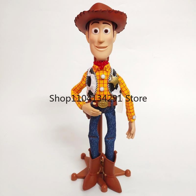 Boneco Xerife Woody Autêntico Toy Story Edição Colecionador com Voz em Inglês - Brinquedo Colecionável para Crianças