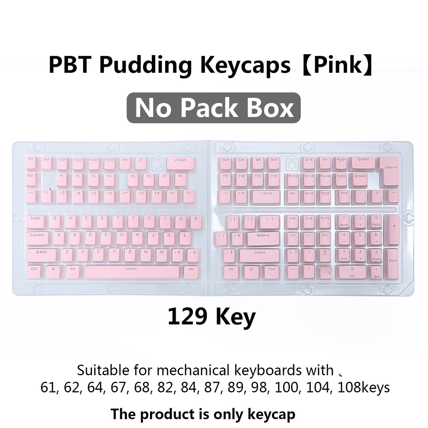 Keycaps PBT Pudding 129 teclas Keycap Perfil OEM Tampa de teclado Para teclado mecânico Kit Mx Switch Retroiluminação RGB 87 104 Teclados Gamer