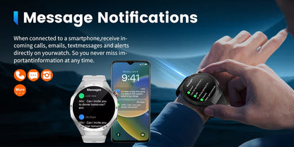 Smartwatch GUHUAVMI GT5 Pro 2025 Masculino com Tela HD AMOLED, GPS, Monitor de Trajetória de Movimento, Frequência Cardíaca, Chamada Bluetooth e 1.52", IP68