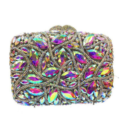 15 Colors Women Rhinestones Evening Bags Metal Diamond Mianudiere Handbag Bridal Clutches Wedding Party Stone Clutch Purse Bags