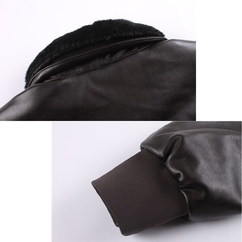 Retro Oversized Motorcycle Jacket American Air Force Pu Leather Jacket For Male Female Pilots Couple Leather Jackets Motorcycle