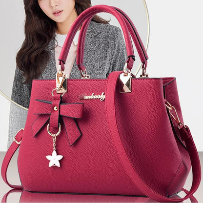 New  Elegant Shoulder Bag for Women Luxury Designer Handbags Female Bags Plum Bowknot Sweet Messenger Crossbody Bag