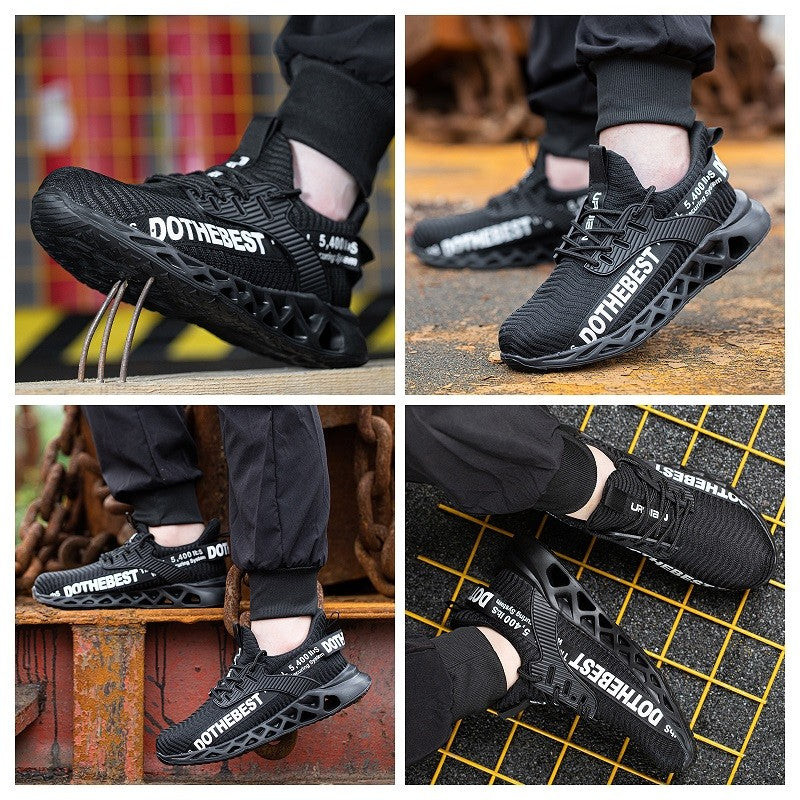 Sapatos de Segurança Bico de Aço Masculino Feminino Tênis de Trabalho Leves Sapatos de Trabalho à Prova de Furos Botas de Trabalho de Segurança Unissex para Construção
