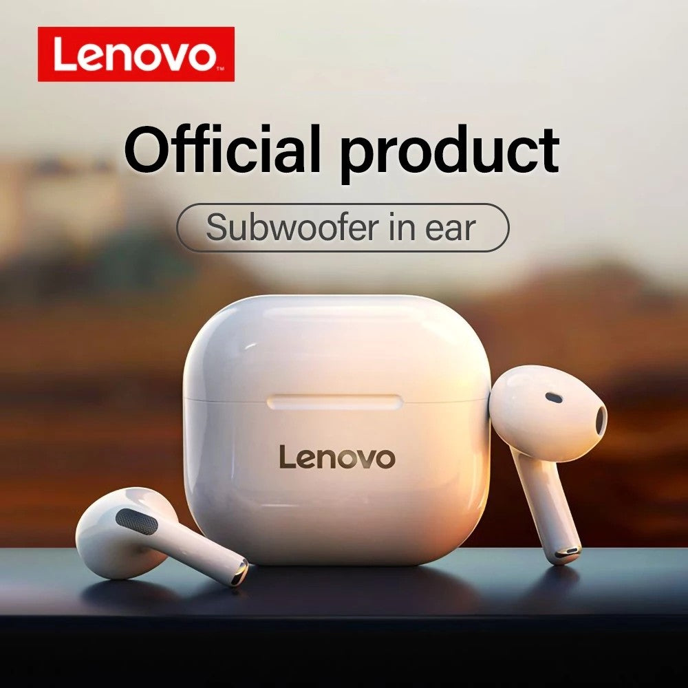 Lenovo LP40PRO/LP40 5 peças Fone de Ouvido Sem Fio Bluetooth 5.0 Estéreo Duplo Redução de Ruído Graves Controle de Toque Longa Espera 230mA