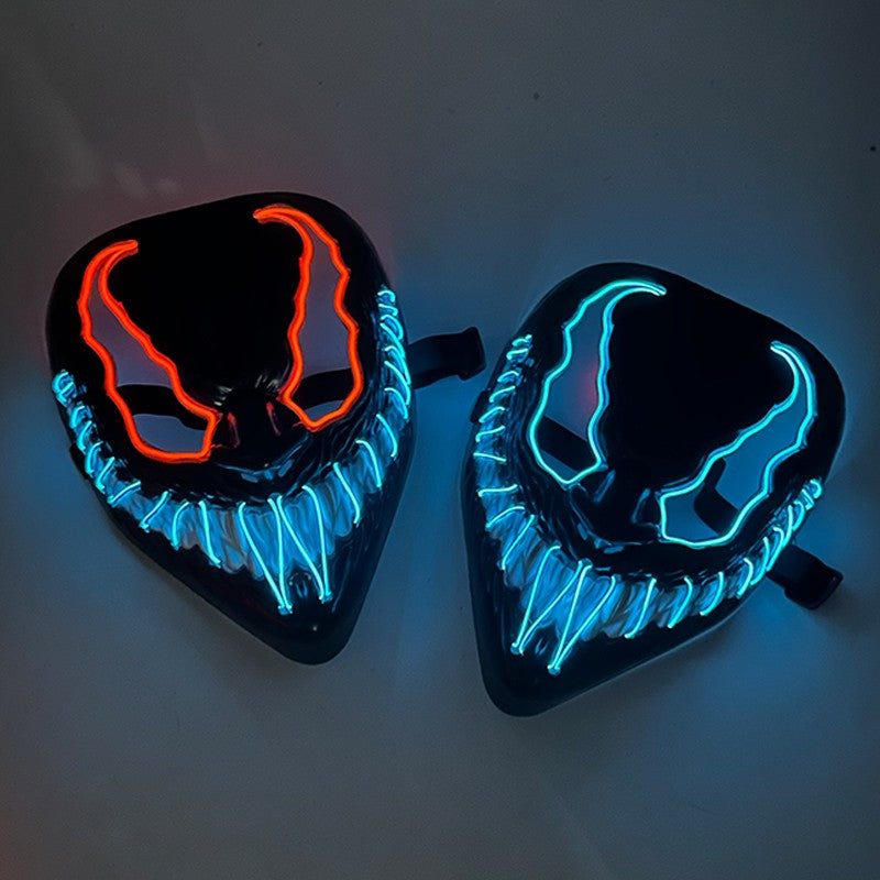 Wireless LED Purge Mask Halloween Horror Party Carnival Cosplay Costume Props Halloween Purge Masks 10 Colors LED Mask Men Women