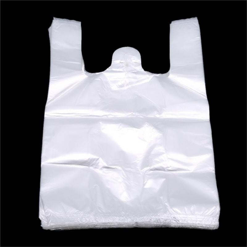100pcs Transparent Bags Shopping Bag Plastic Supermarket Bags
