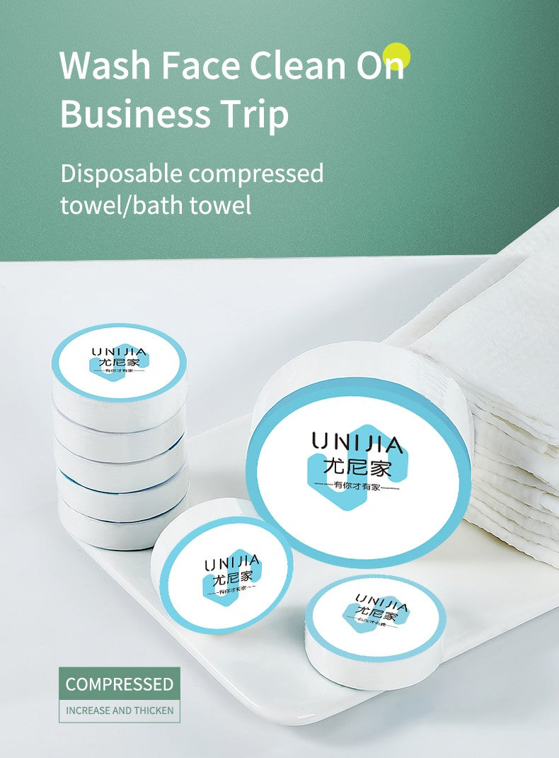 Premium Compressed Towel Tablets Disposable Towel Large Bath Towel Reusable Travel Towel for Hotel Camping Mountaineering Sports