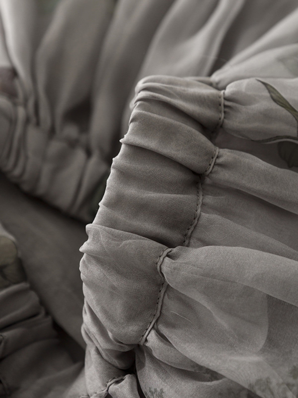 Retro Cotton Linen Double Layer High Waist Printed Skirt A-Line Summer Faionable Drifting Large Size Women's Skirts